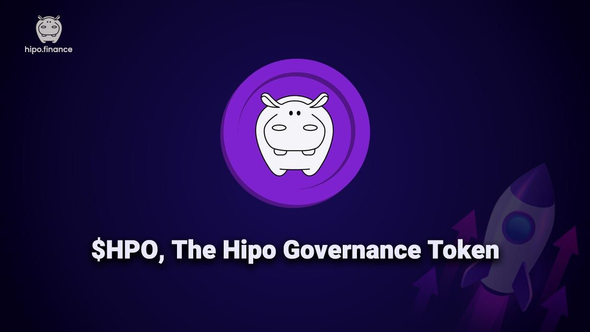 A purple HPO coin with the title $HPO, The Hipo Governance Token